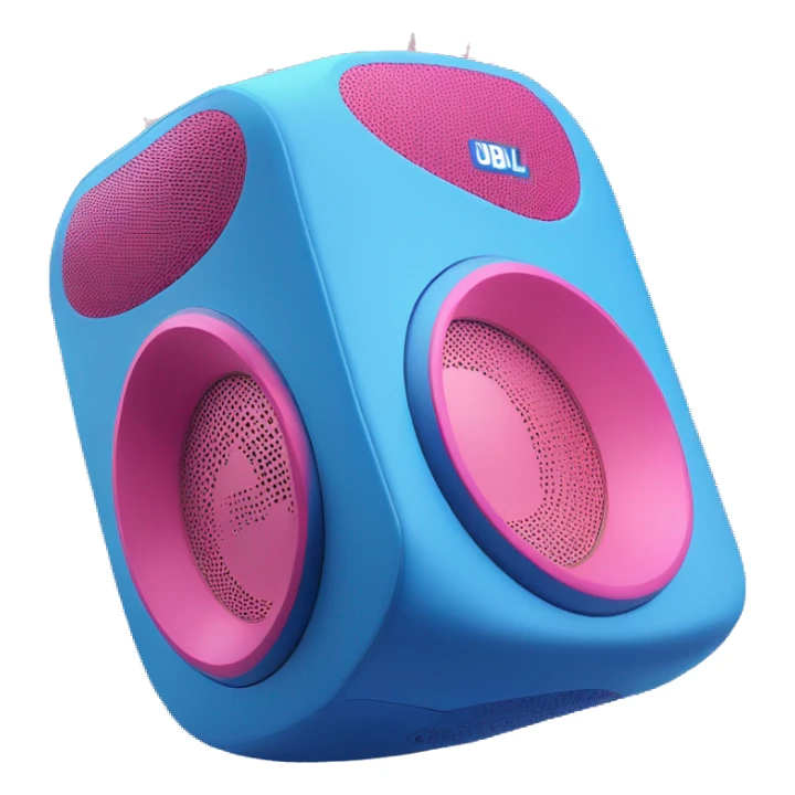 Jbl wonder boom speaker blue and pink sticker