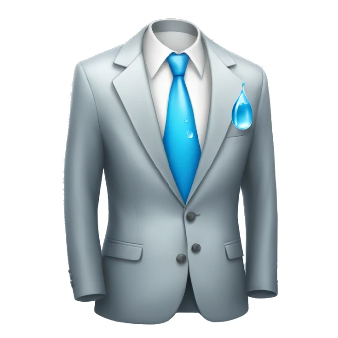a drop of water dresssing a suit sticker