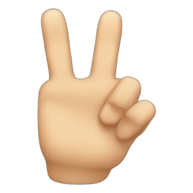 for finger who form a z letter sticker