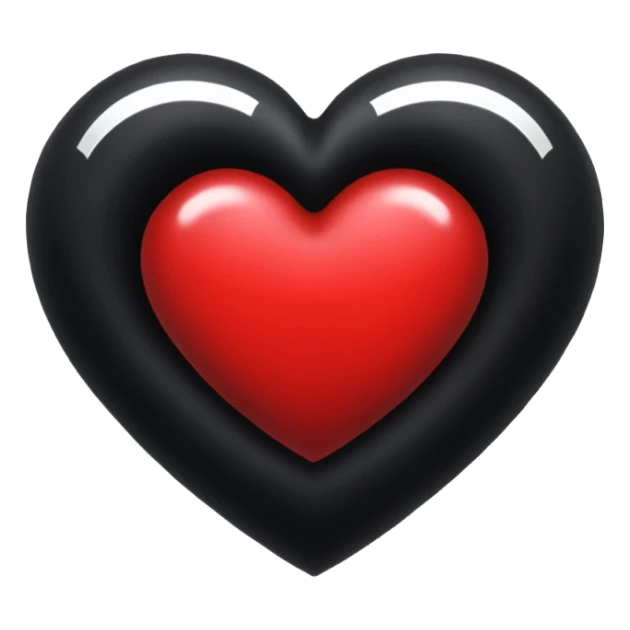 heart with gothic black velvet sticker