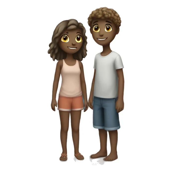 boys by the ocean sky with girl sticker