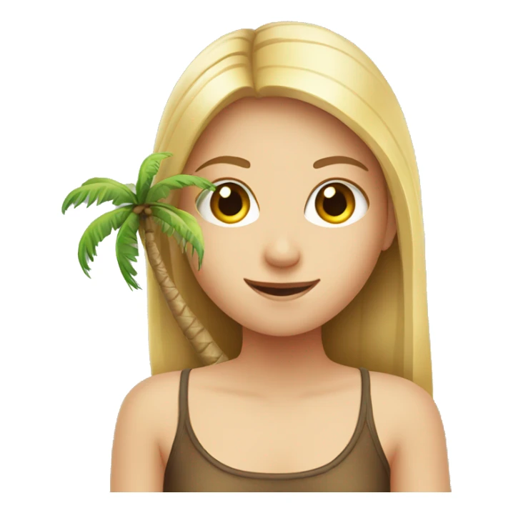 Girl and palm  sticker