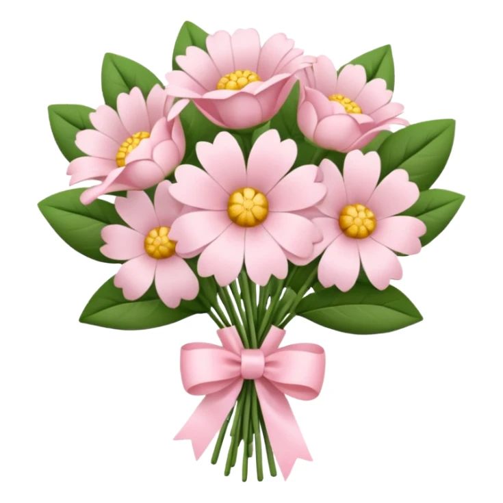 pale pink flower bouquet sticker