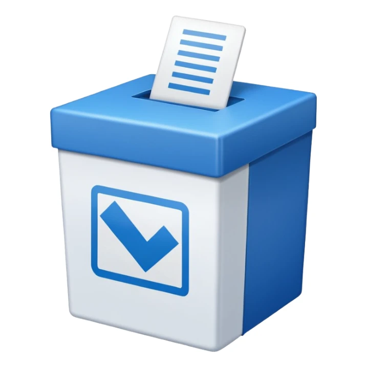 voting ballot and box sticker