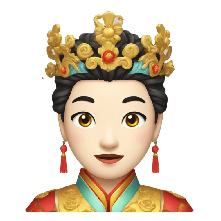  Peking Opera Head Crown, young, male sticker