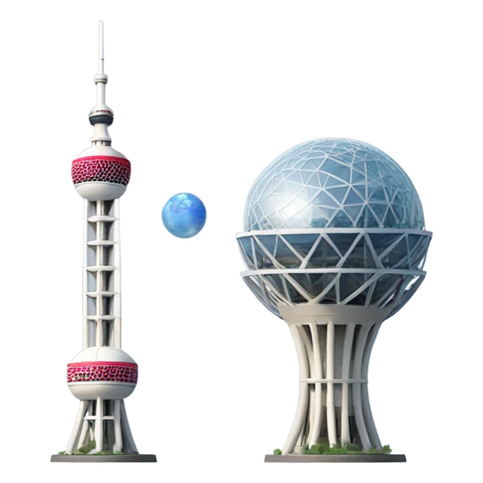 Shanghai-oriental pearl tower sticker