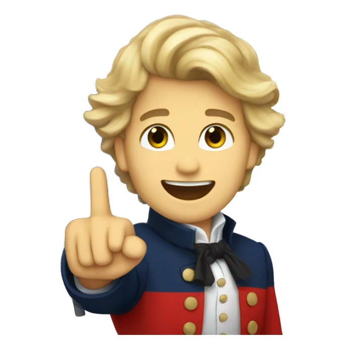 Enjolras waving French flag sticker