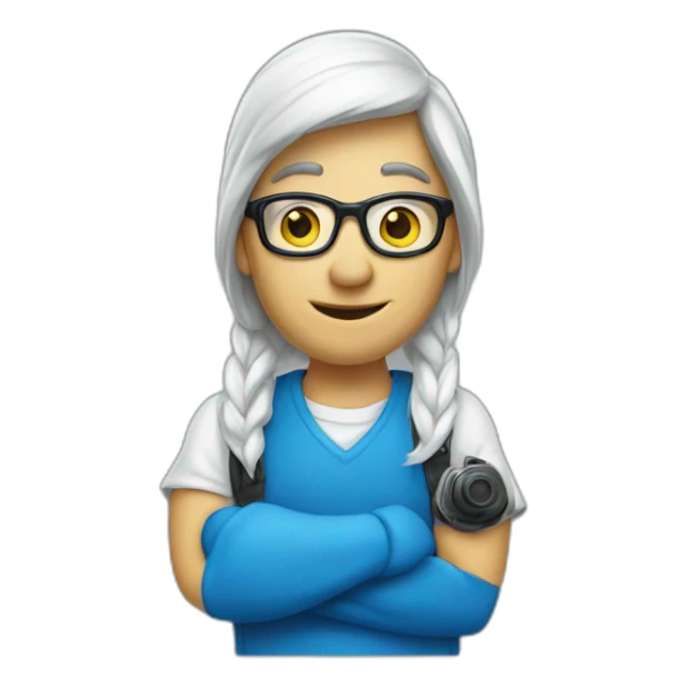 Smurf journalist sticker