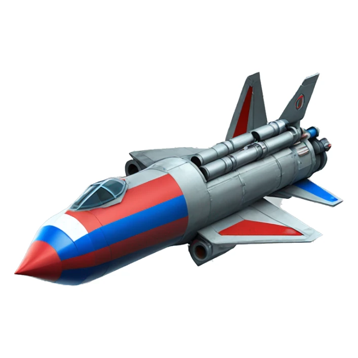 A-120 american rocket launcher with blue and red and green colour sticker