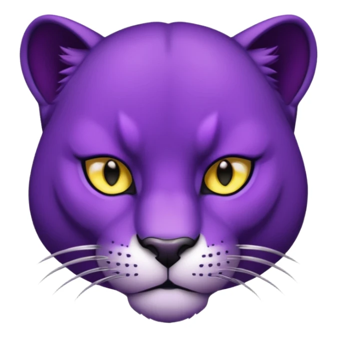 Purple Panther face turned to the slight right sticker
