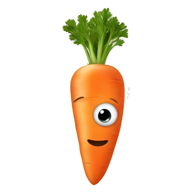 carrot with eyes sticker