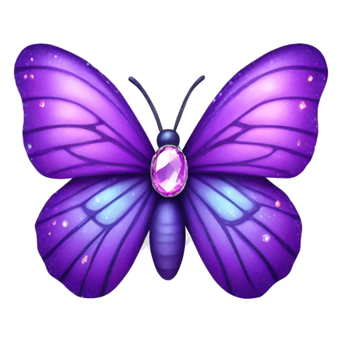 purple bejeweled butterfly sticker