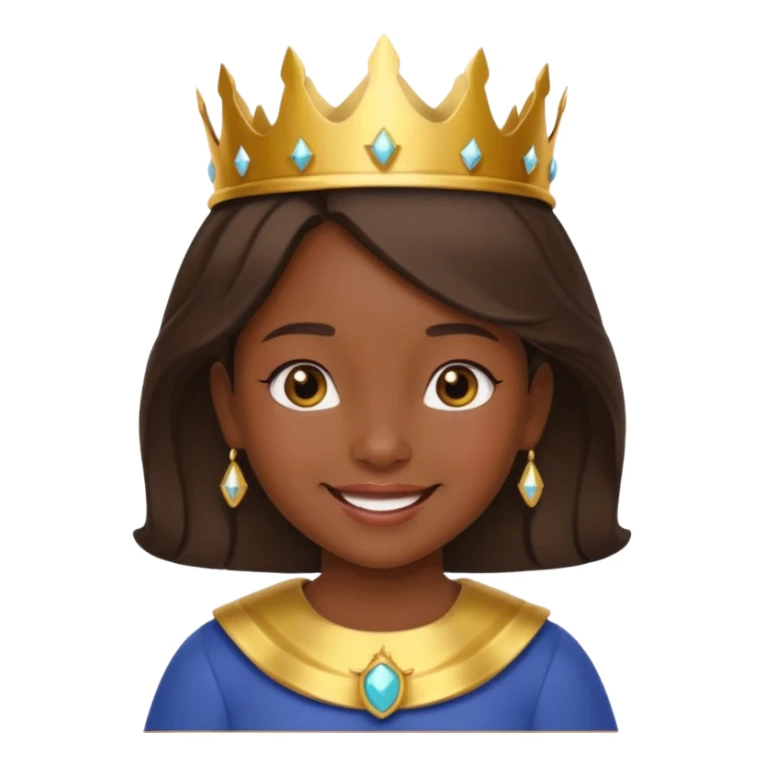 royal girl child with dark skin sticker