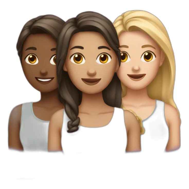 Three female friends  sticker