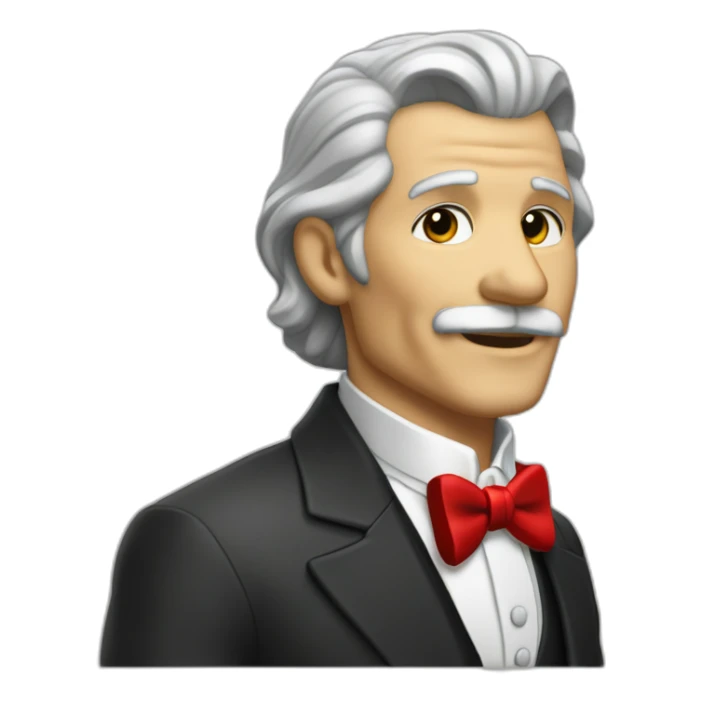 jenkins-a-gray-haired-skullet-butler-wearning-dinner-jacket-with-red-bow-tie-without-glasses sticker