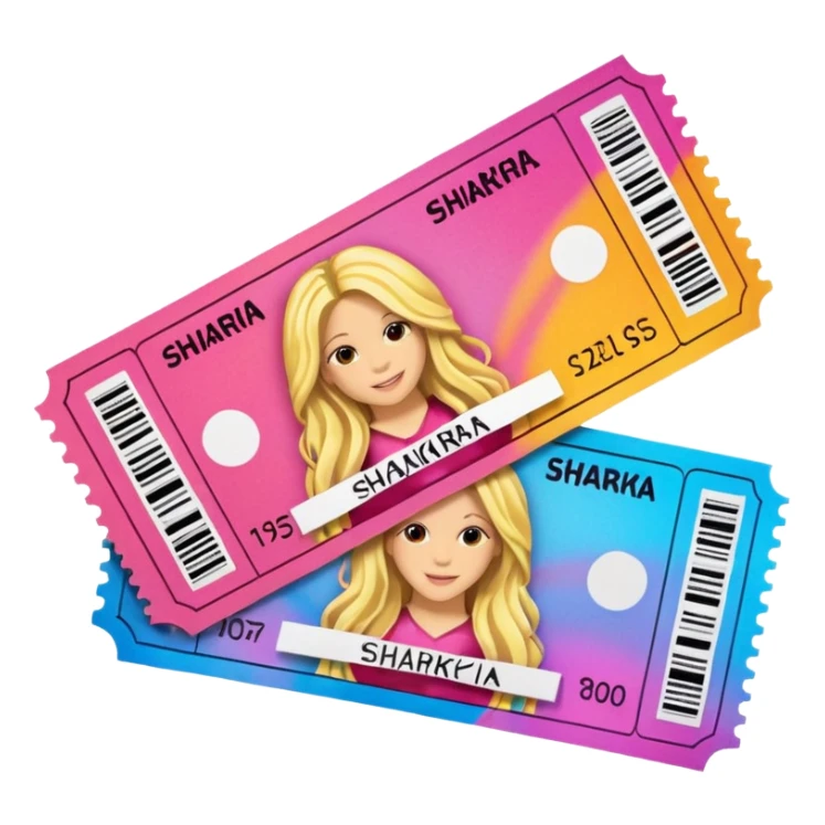 tickets of a Shakira concert sticker