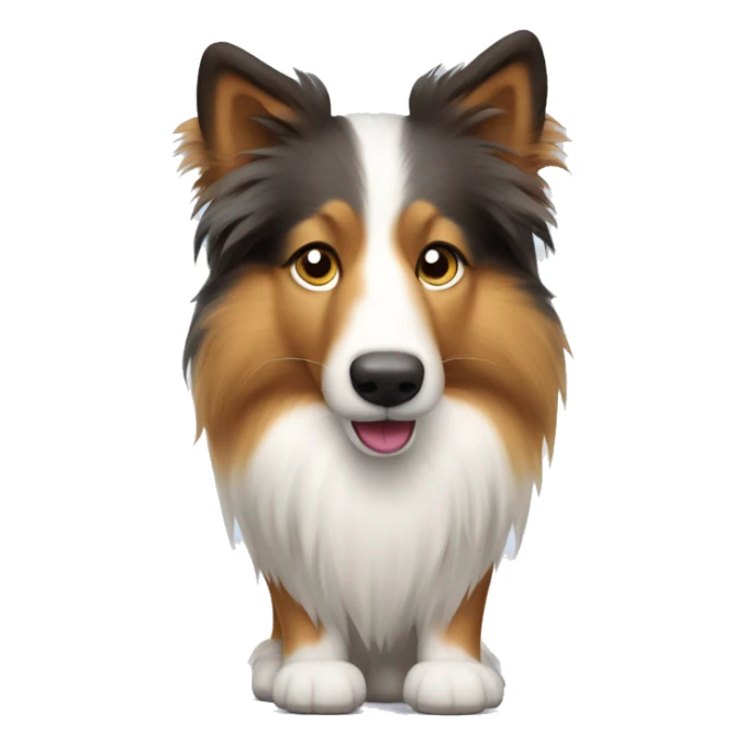 Shetland sheepdog with slippers sticker