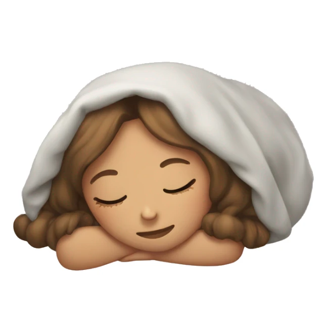 Sleeping girl sticker