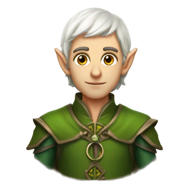 male elf fantasy sticker