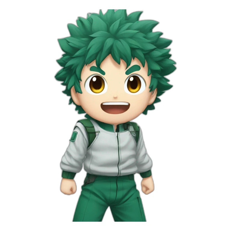 Izuku Midoriya qui a le pouce en l'air sticker