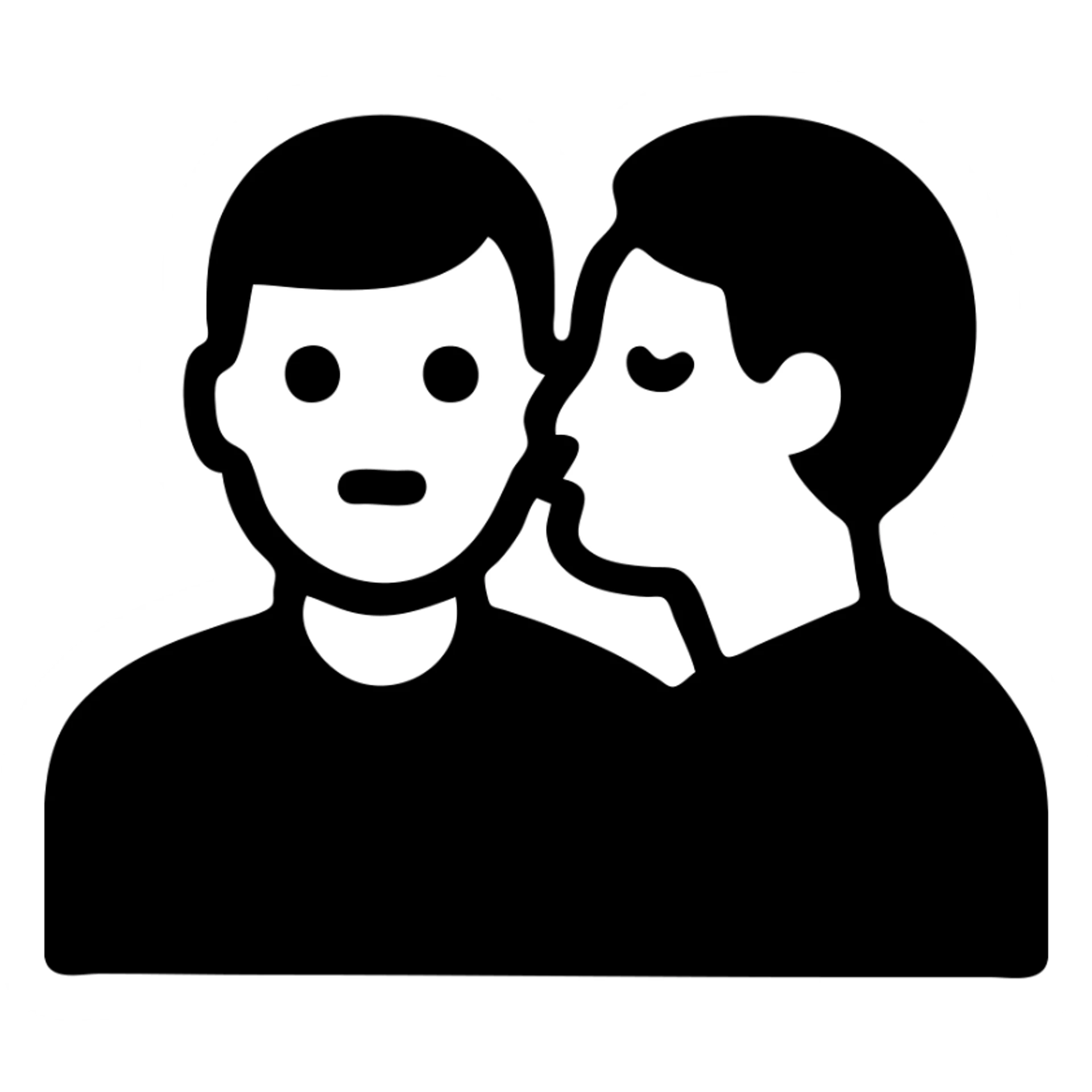 two men kissing each other on the cheek sticker