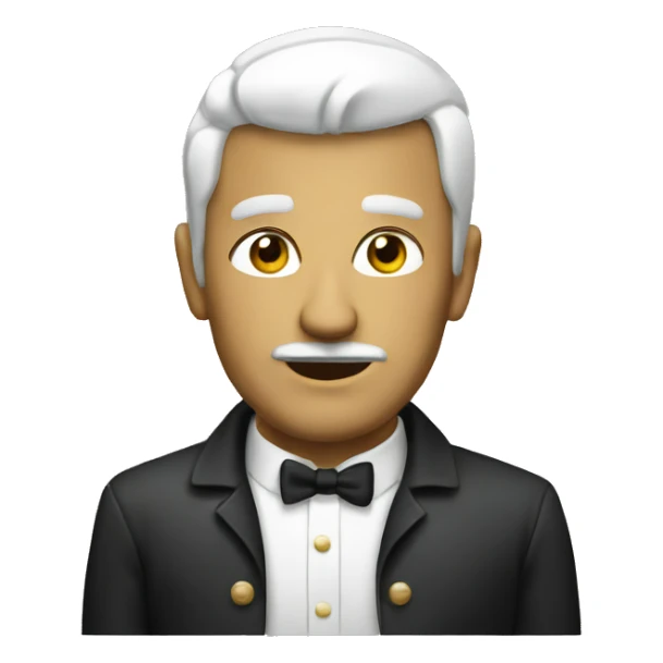 MAN WITH BOLD HEAD AND FRANCH BEAT sticker