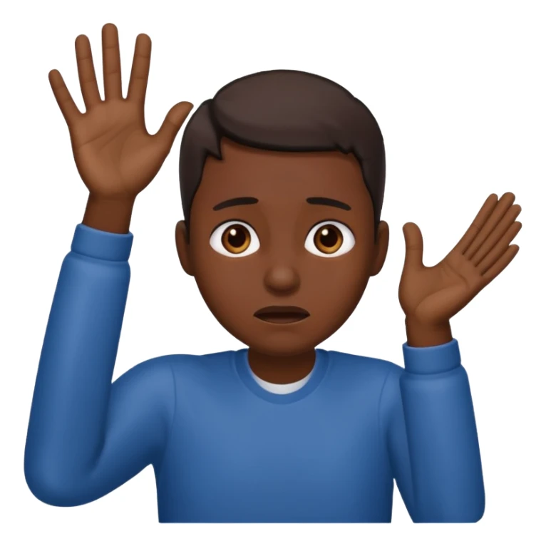 Raising hands in desperation Emoji sticker