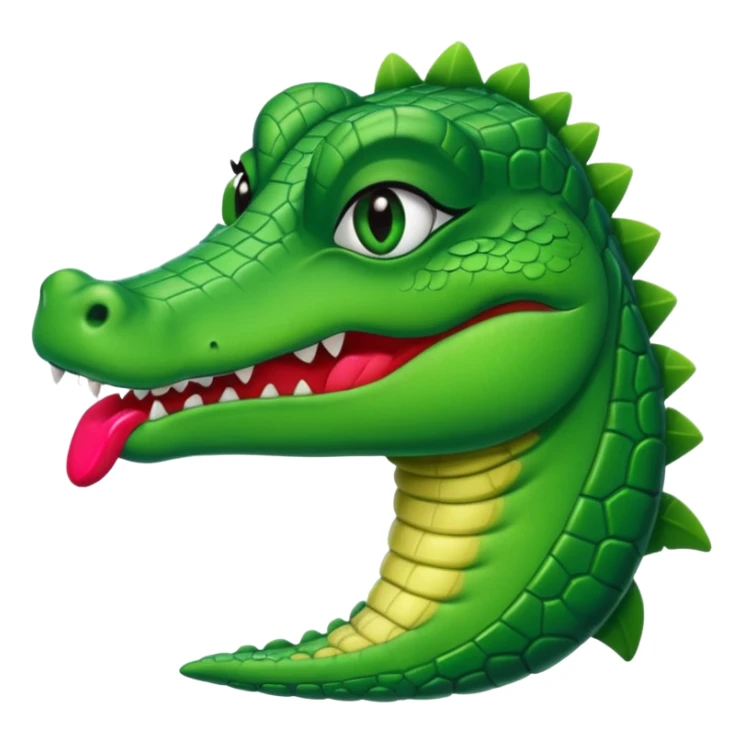 Gator wearing lipstick eyelashes sticker