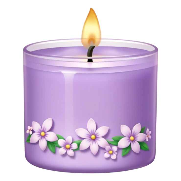  Light purple bath and body works small  floral  candle sticker