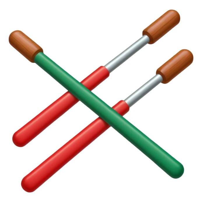 short heavy sticks with bisel endings christmas color sticker