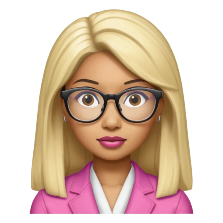 Rapper Nicki Minaj wear glasses sticker