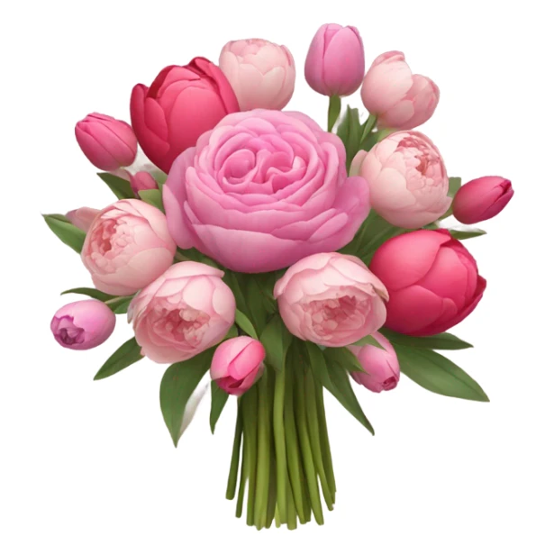 pink bouquet sticker