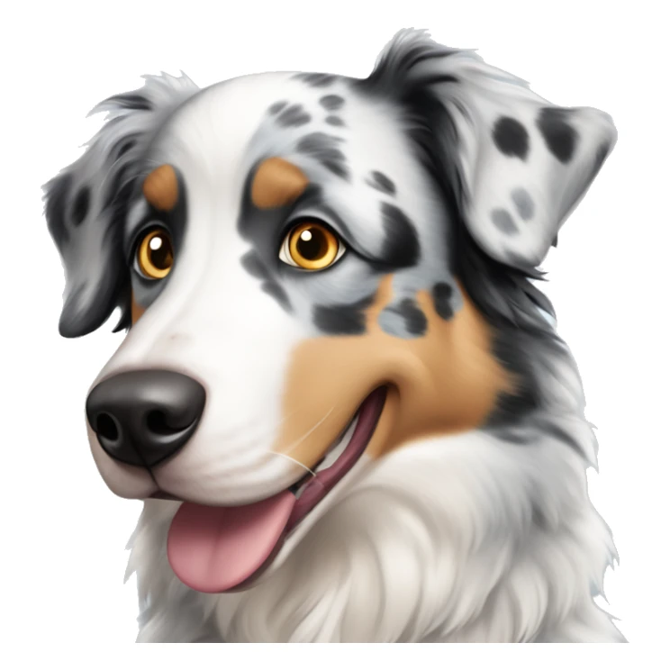Blue merle australian shepherd with heterochromia sticker