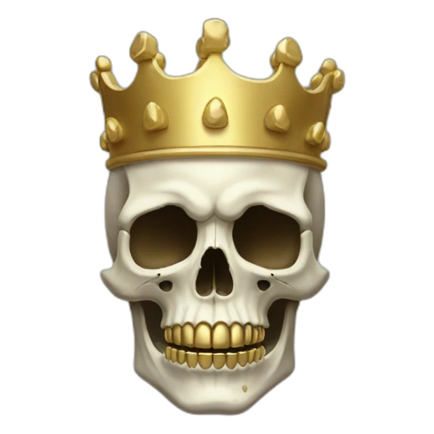 skull with gold crown sticker