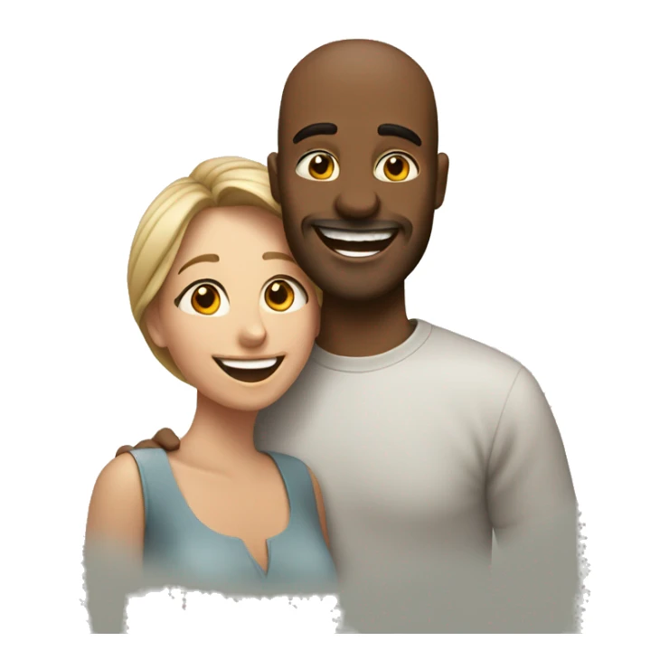husband and wife share a joyful moment sticker