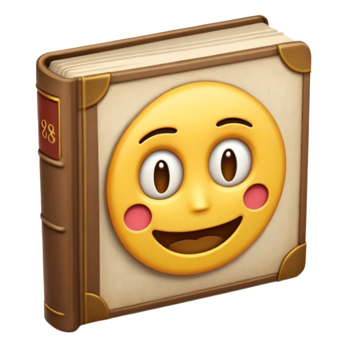 A cute 3D emoji of 1984 book sticker