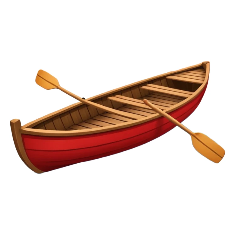 Rowing boat on sunset with pontoon in the background sticker