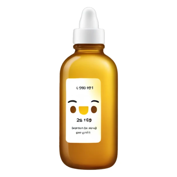 bottle of body oil with label sticker