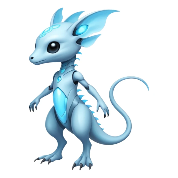 Futuristic Ethereal Modern Fakémon-creature-hybrid Full Body sticker