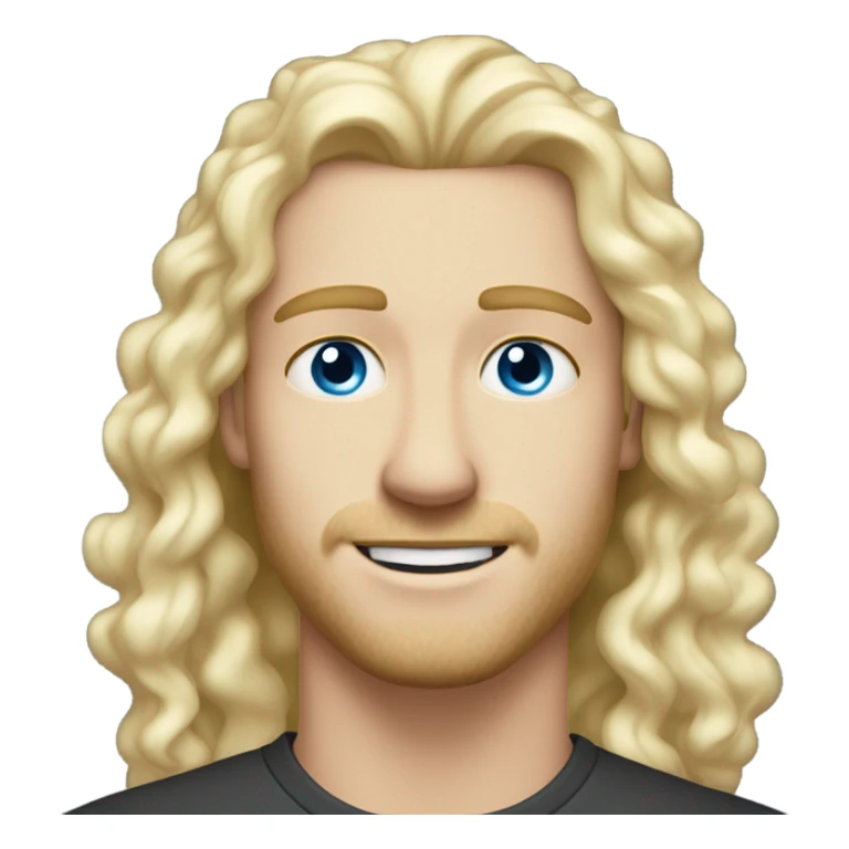 3/4 profile light curl blonde 30yo man blue eyed pale skin sticker