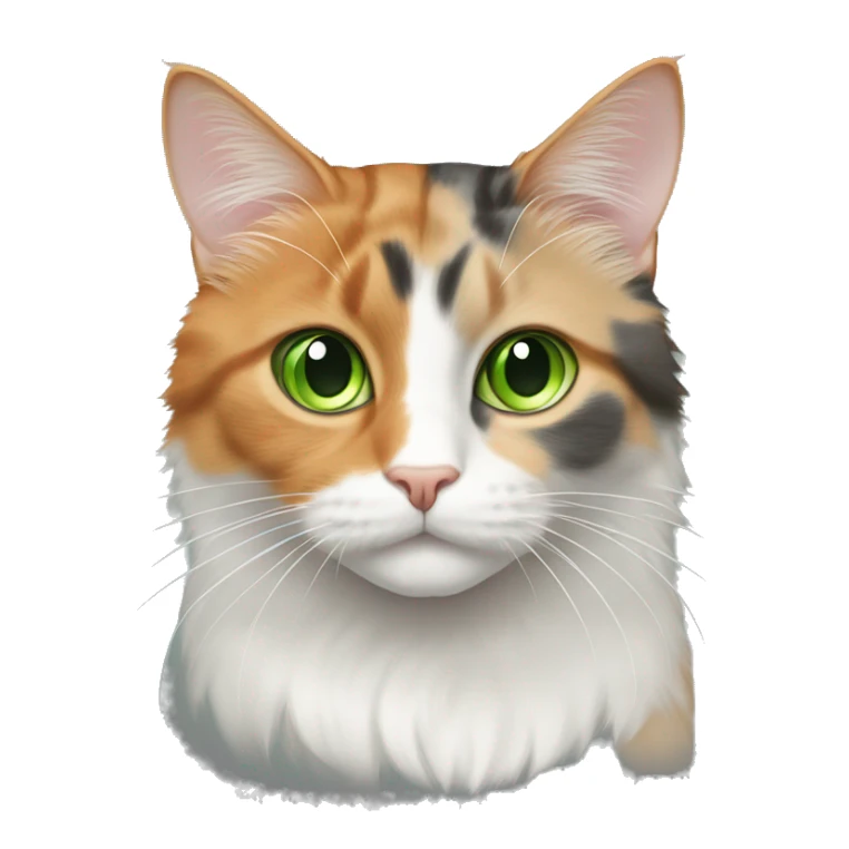 dilute orange and grey calico cat with green eyes sticker