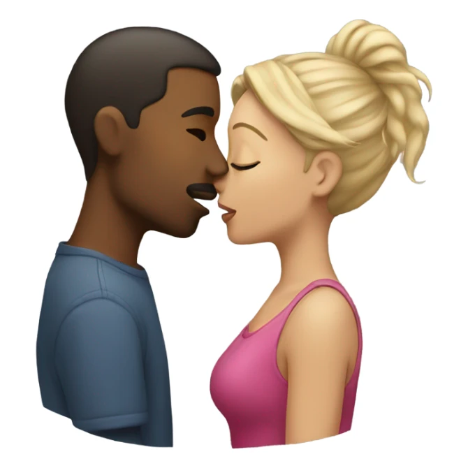 male kissing female sticker