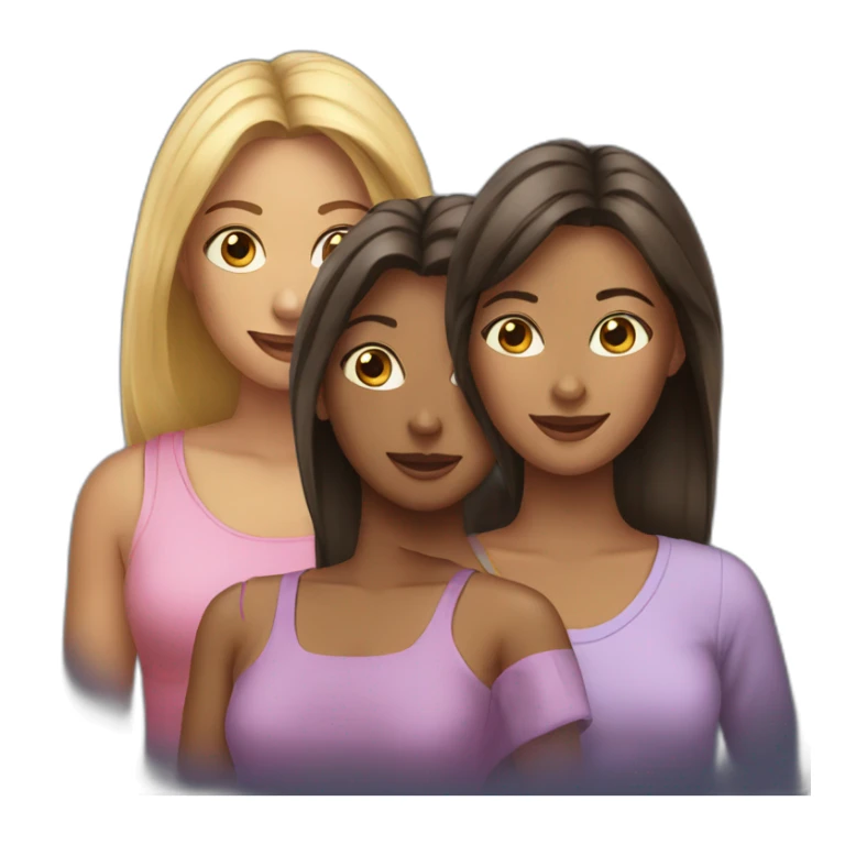 Three friends women sticker
