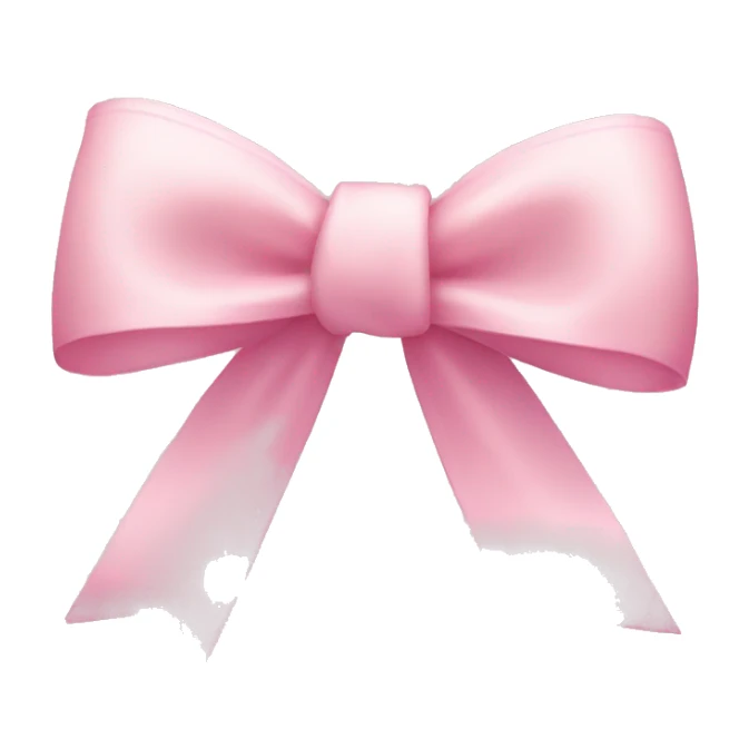 light pink ribbon bow sticker