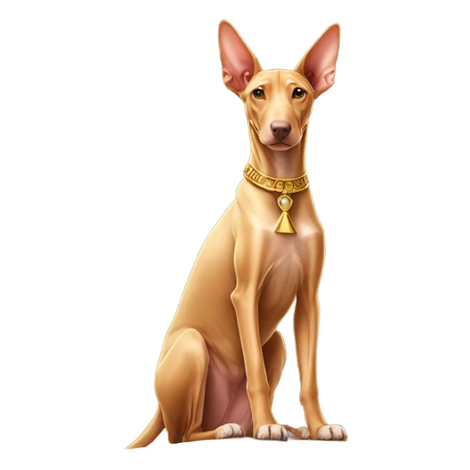 Egyptian pharaoh hound on a pyramid top sticker