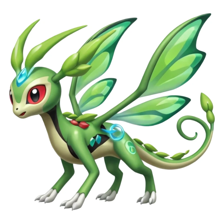 Meloetta-Flygon-Celebi-Zygarde-Electrike-Fakémon-fusion, full body sticker