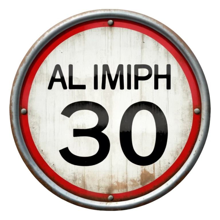 tempo 30 verkehrsschild auf strasse sticker