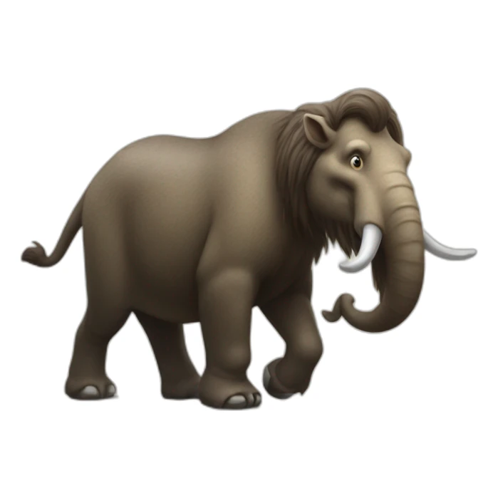 Un cheval sur un mammouth  sticker