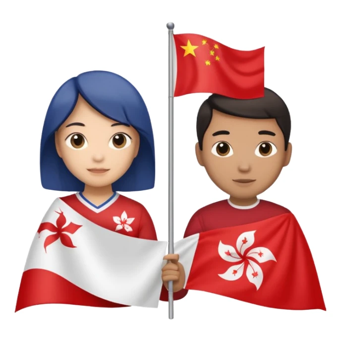 Hong Kong vs China sticker