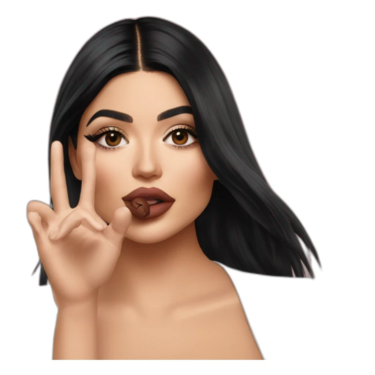 Kylie Jenner blowing a kiss sticker